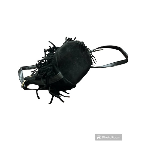 Olivia Miller Fringe Bucket /black Handbag Strap - Picture 2 of 4